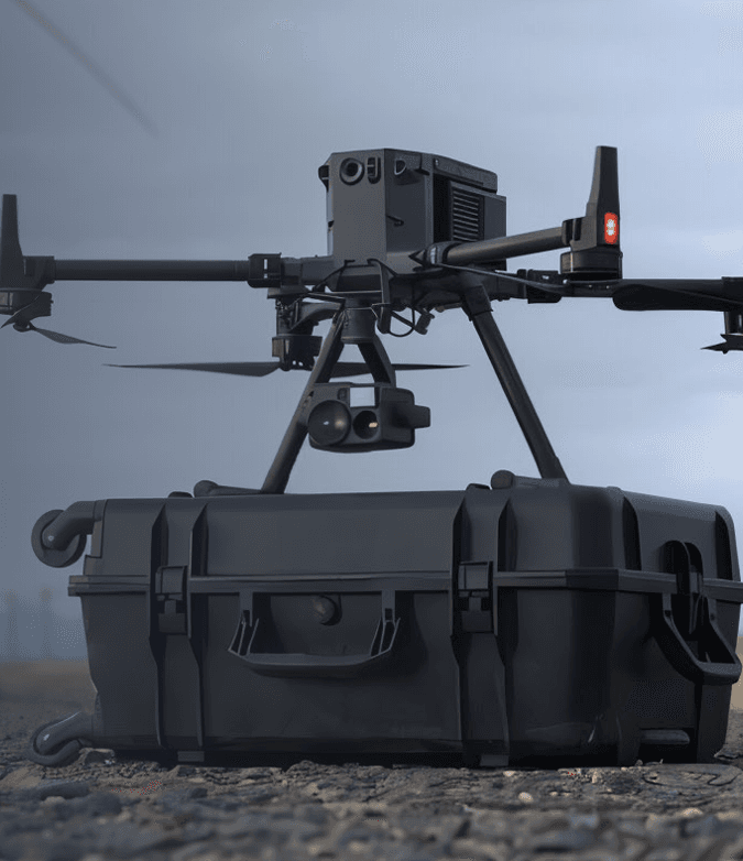 Dron profesional equipado con sensor LiDAR para captura geoespacial de alta densidad